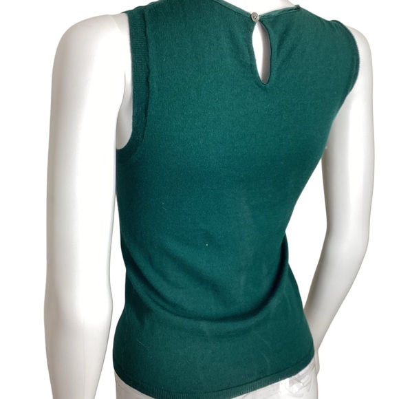 EUC Theory Sleeveless Green Women's Thin Sweater - Picture 2 of 4